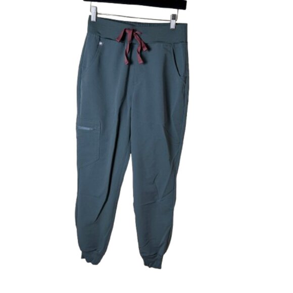 FIGS Technical Collection Grey / Green Joggers Scrubs Bottoms Pants Size Small - Picture 1 of 11